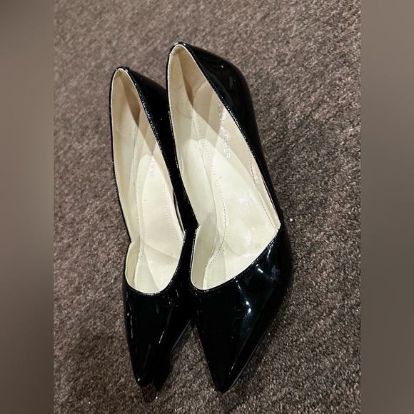 Marc Fisher 9.5 Patent Leather Sexy shiny Pumps High Heels Black Office Career - Picture 1 of 8